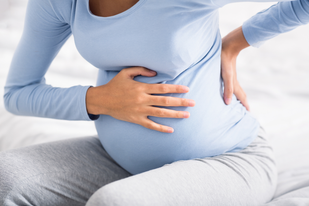 Pregnant,Woman,Having,Abdominal,And,Back,Aches,In,The,Last