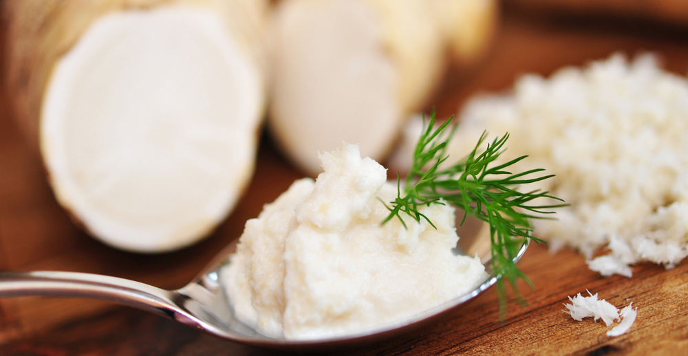 Fresh,Horseradish,On,A,Spoon,,Horseradish,Sauce,,Closeup