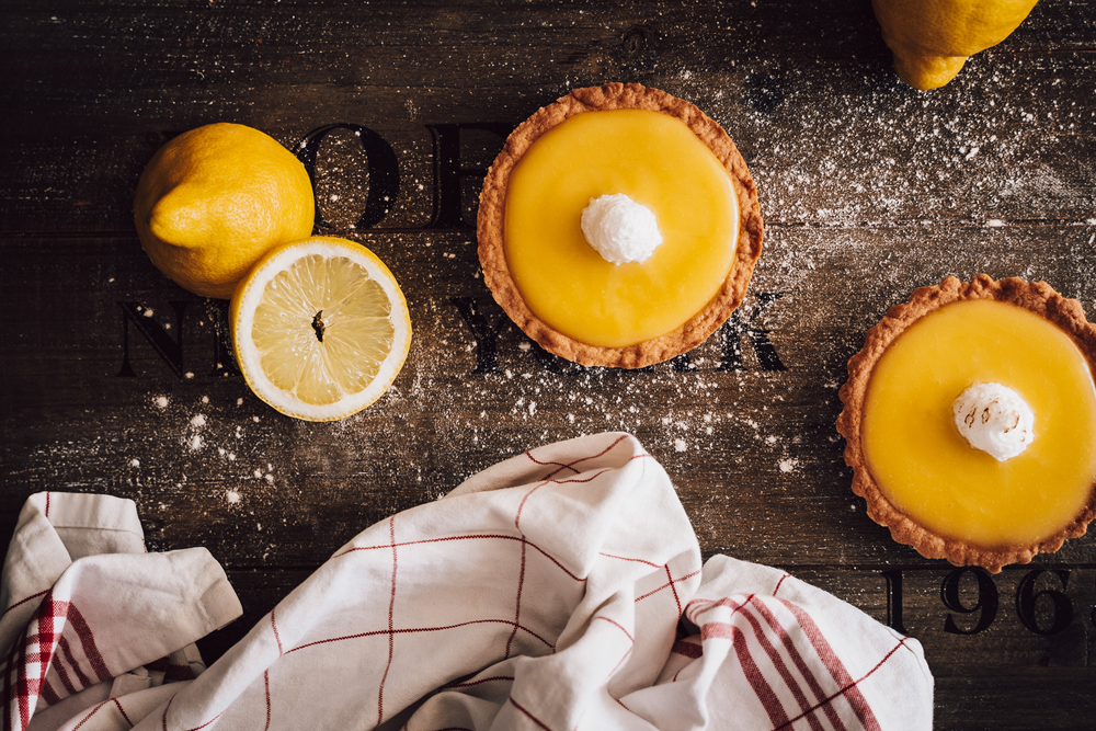 Homemade,Lemon,Tart,,For,Tasting