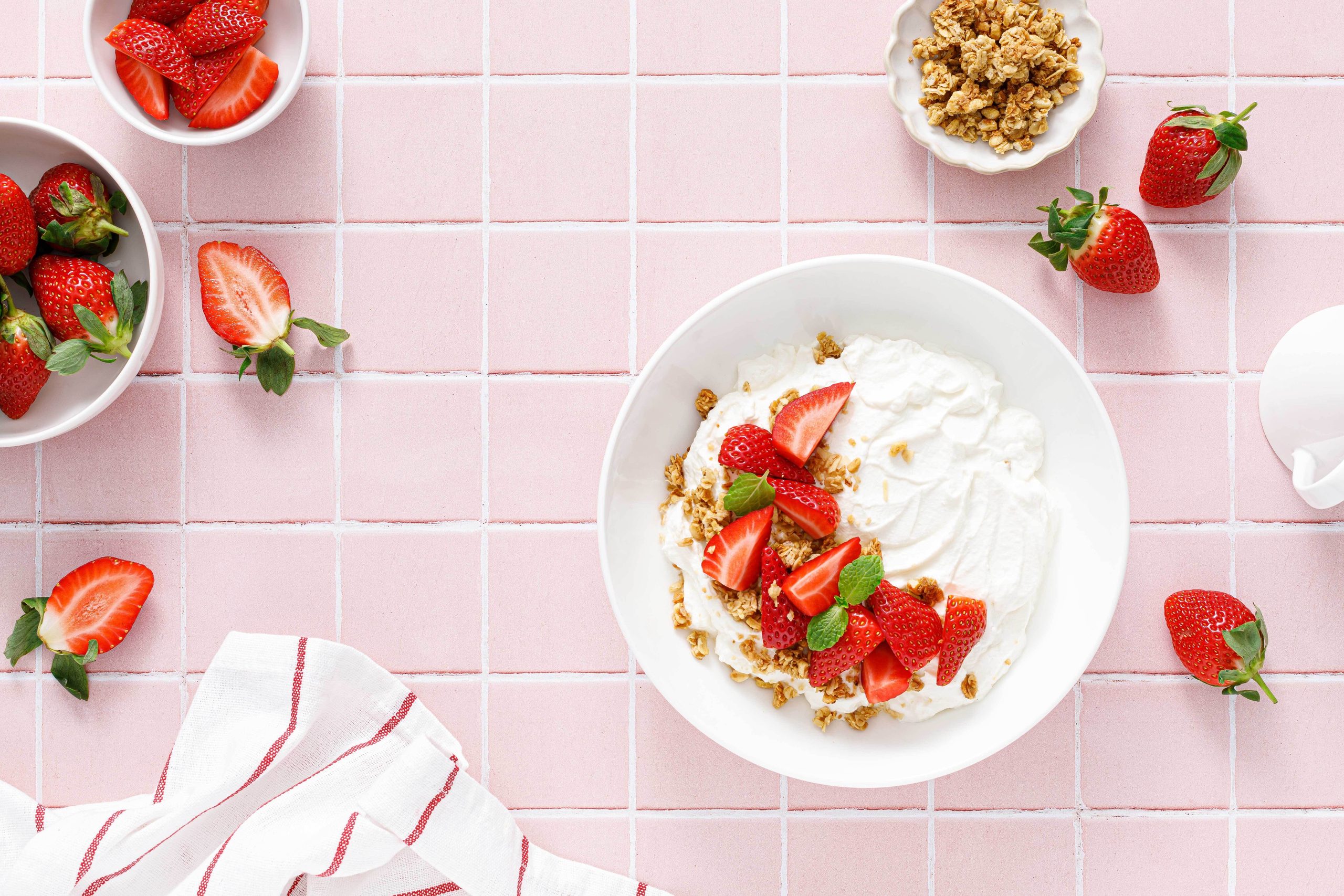 Joghurt mit Erdbeeren