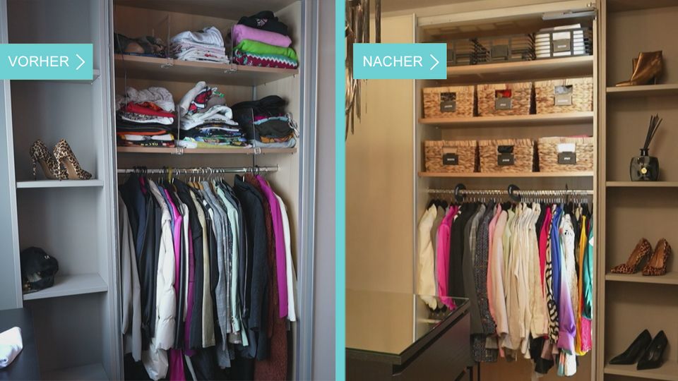 Keine Ordnung und zu wenig Platz im Kleiderschrank? Nicht mit diesen Tricks.