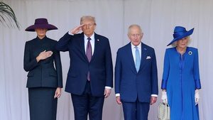 König Charles III. empfängt Trump