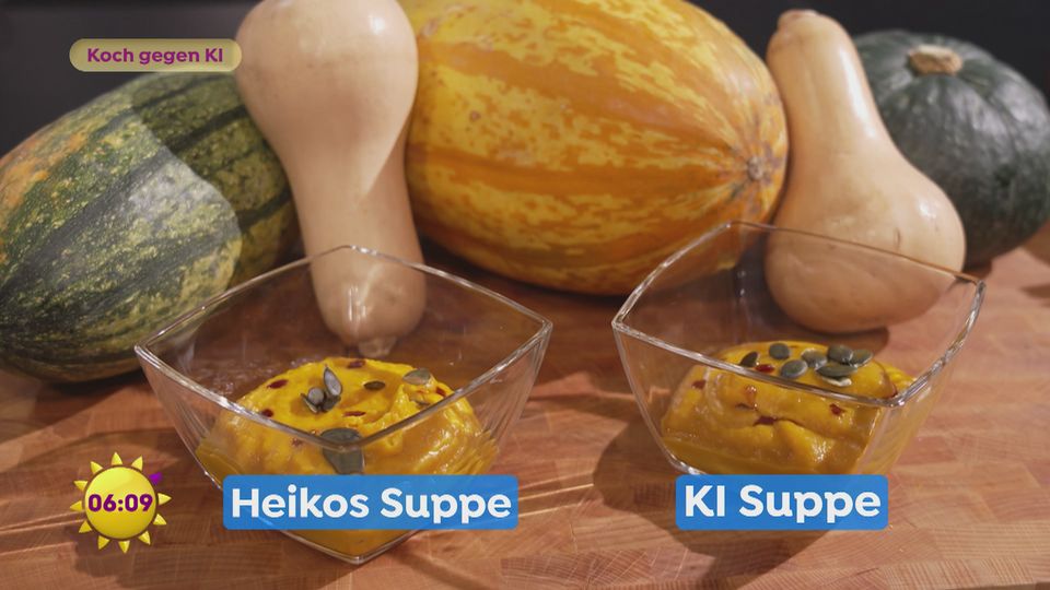 Wer kocht die bessere Kürbissuppe? Koch oder KI?