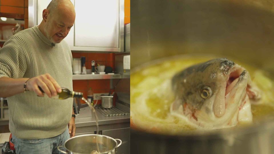 Frischer Fisch mit Frank: So bereitet man Lachsforelle und Fischfond zu