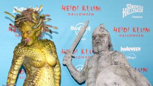Heidi Klum feiert Halloween als Medusa