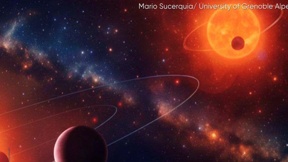 Zwei Sterne teilen sich drei Planeten