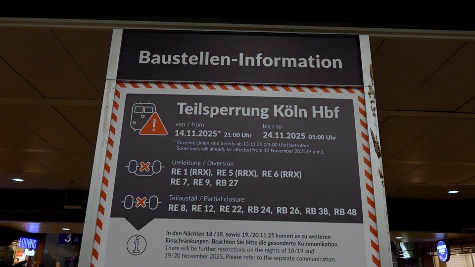 Vollsperrung am Kölner Hauptbahnhof