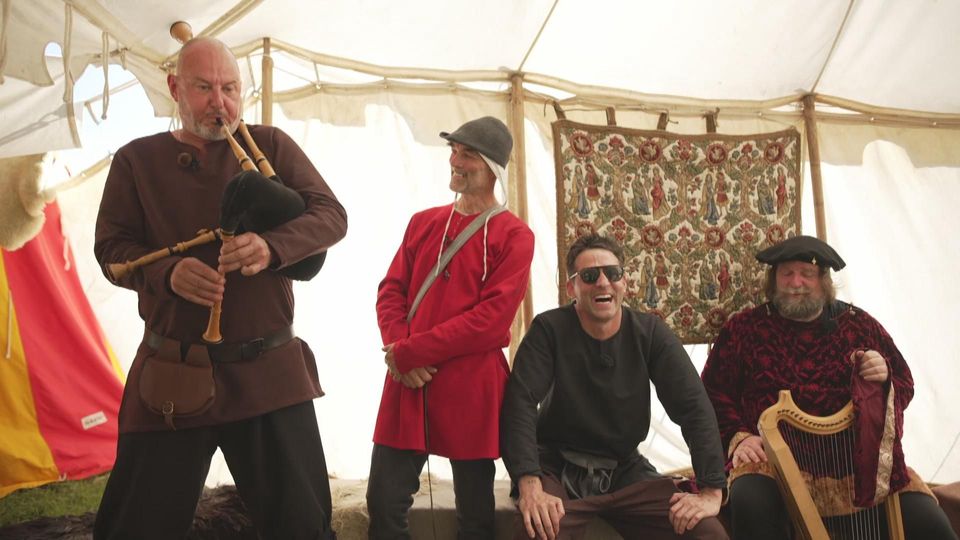 Voller Einsatz am Dudelsack: So sieht Frank aus, wenn er auf dem Topf sitzt