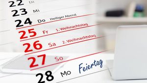 Verlorene Feiertage unter der Woche nachholen?