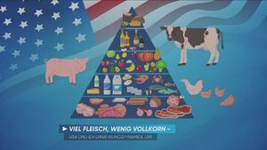 Viel Fleisch, wenig Vollkorn: USA drehen Ernährungspyramide um!