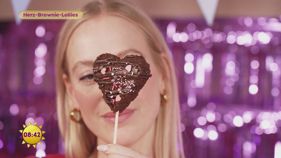 Herz-Brownie-Lollies von Backfee Lynn
