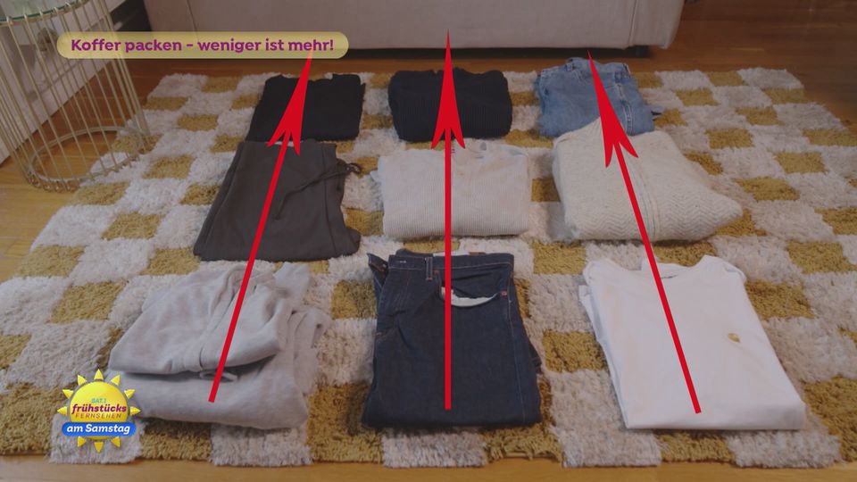 Minimalistisch Koffer packen