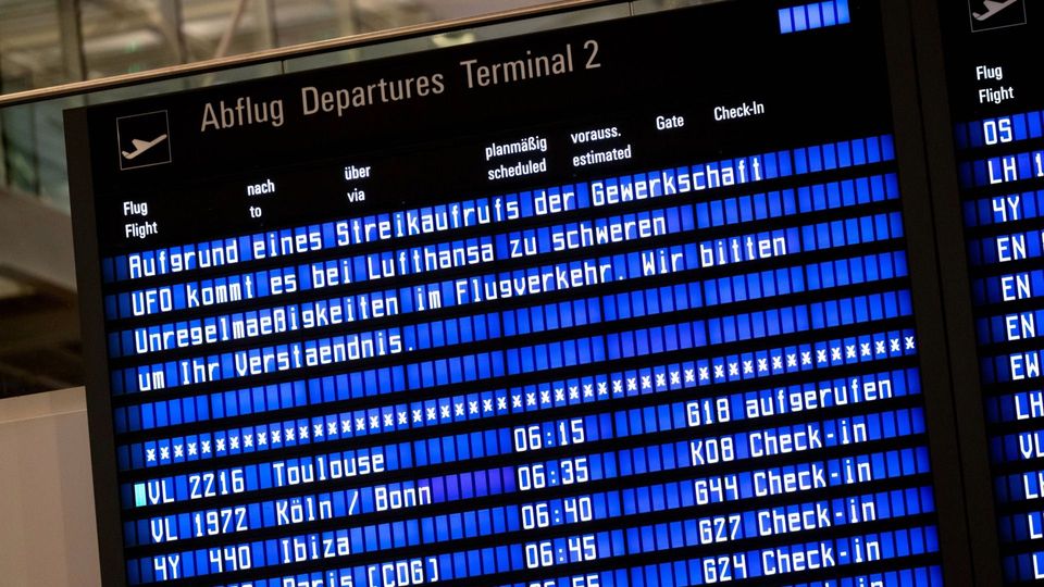 UFO-Streik legt Lufthansa-Flüge lahm